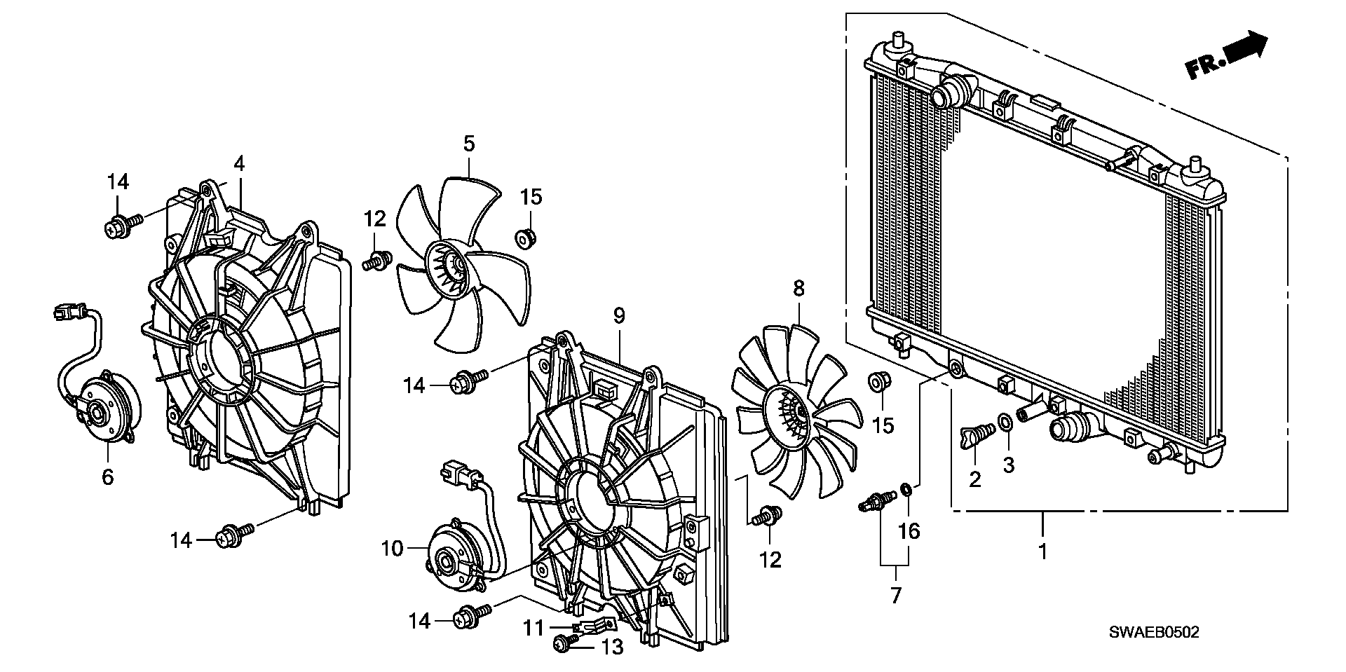 Honda 19010R06E01 - Hladnjak, hladjenje motora www.molydon.hr