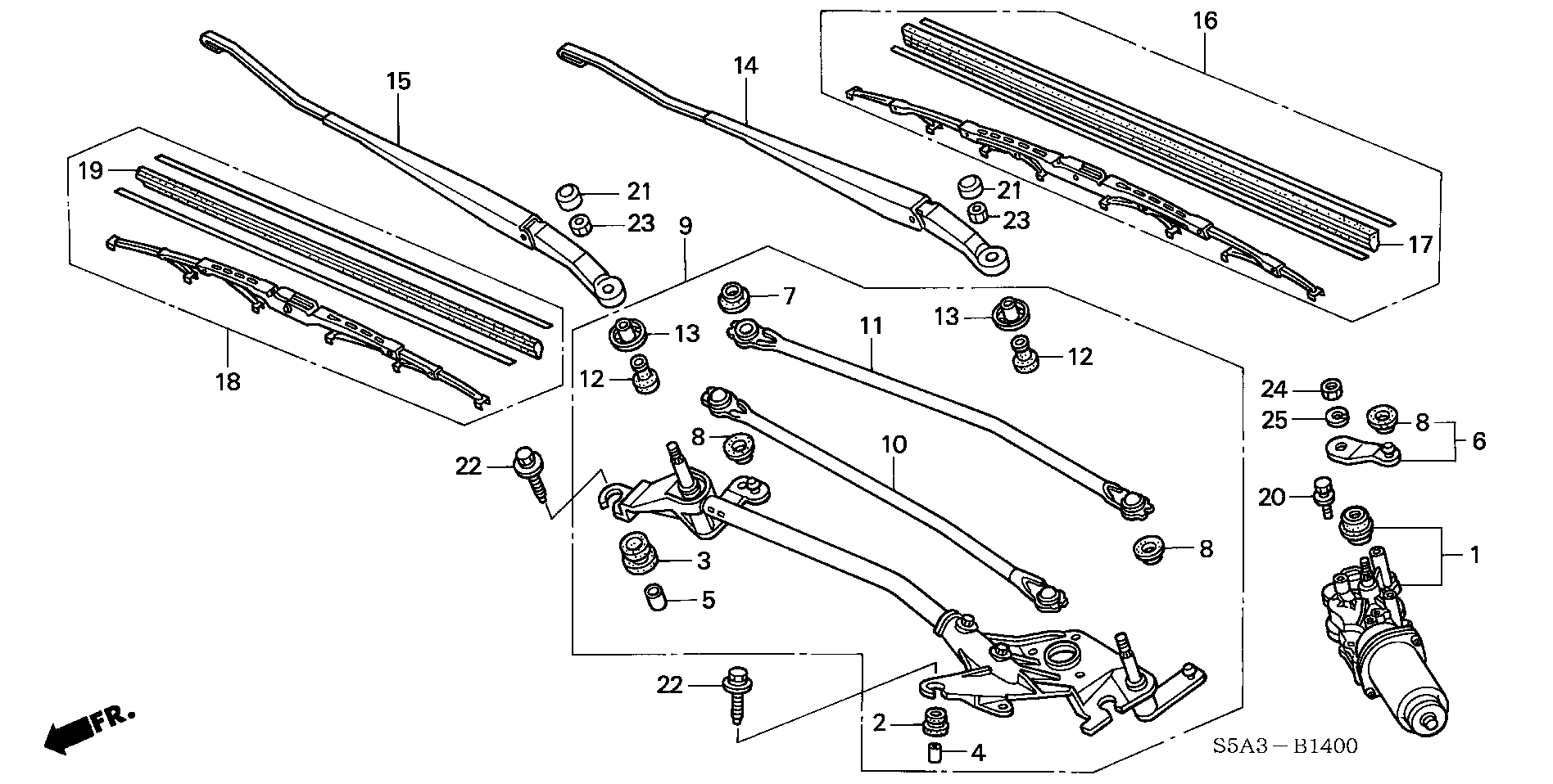 Honda 76630-S5A-A01 - BLADE, WINDSHIELD WIPER (475MM) www.molydon.hr