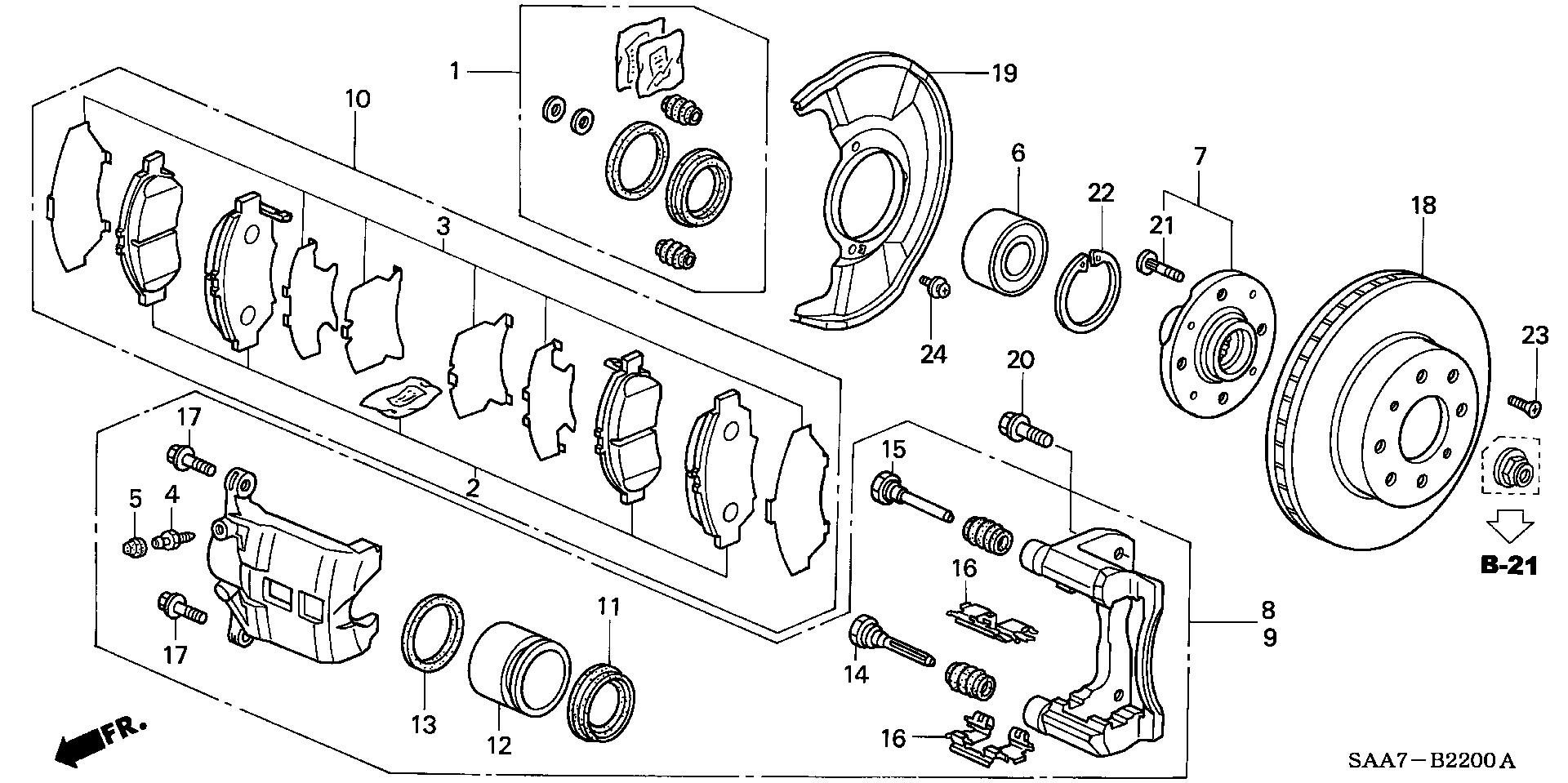 Honda 45018SAA900 - Kočione čeljusti www.molydon.hr