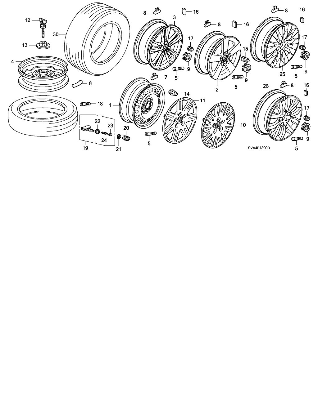 Honda 42753-SNA-A83 - Senzor kotača, sistem za kontrolu pritiska u pneumaticima www.molydon.hr