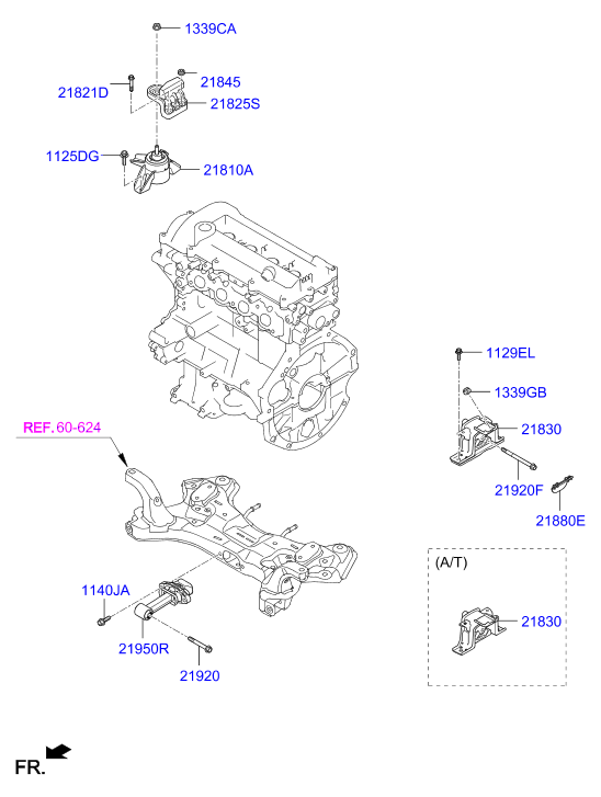 Hyundai 21830B4320 - Ležište | Držač | Uležištenje, ručni mjenjač www.molydon.hr