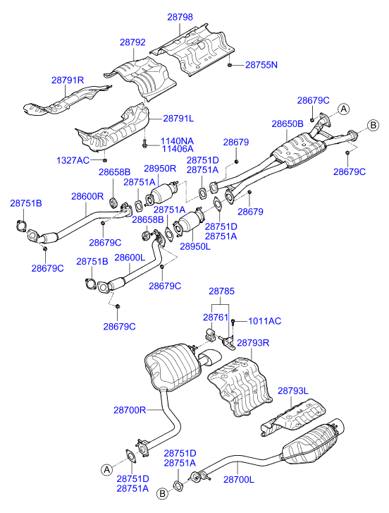 Hyundai 287613M200 - Hanger - exhaust pipe www.molydon.hr