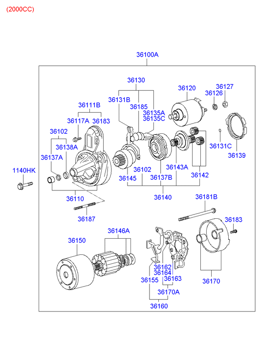 KIA 36130-32510 - UKljučna poluga, starter www.molydon.hr