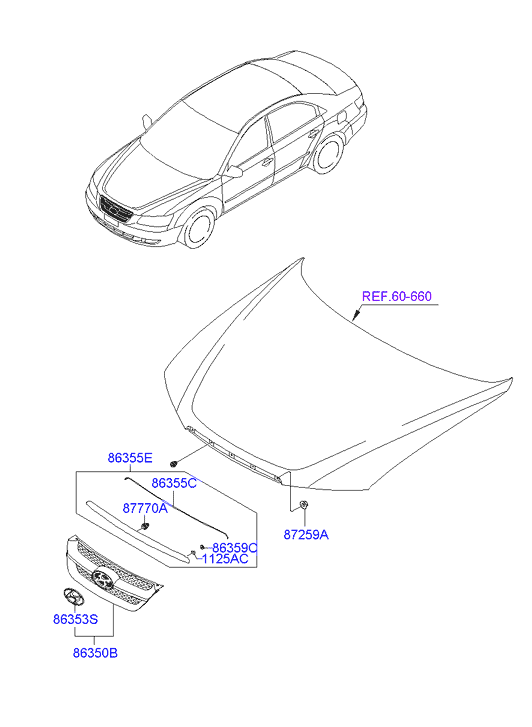 Hyundai 8635326000 - Znak hladnjaka www.molydon.hr