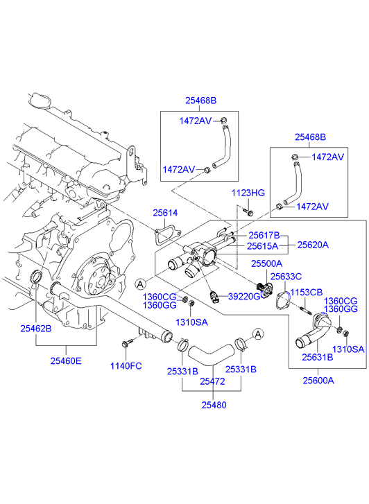 Hyundai 25633-23010 - Brtva, termostat www.molydon.hr