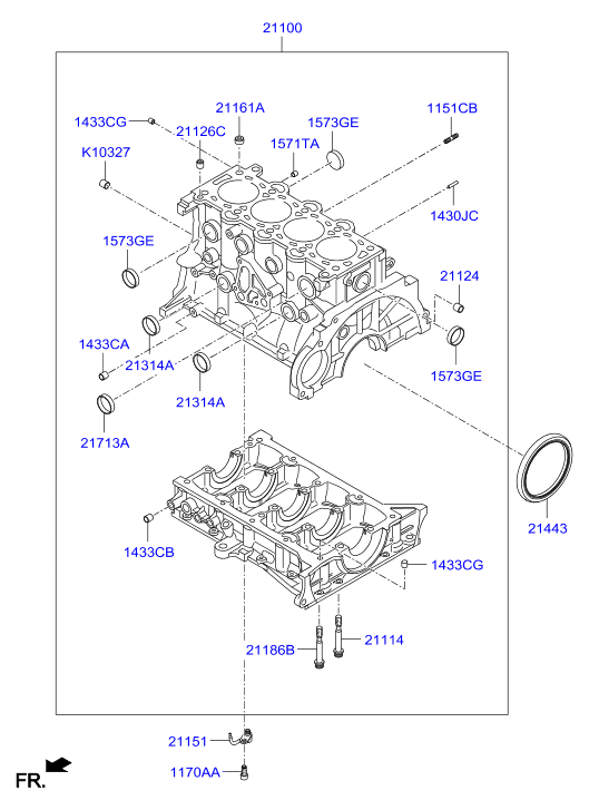 KIA (DYK) 214432A000 - Radijalni Brtveni prsten (semering), radilica www.molydon.hr