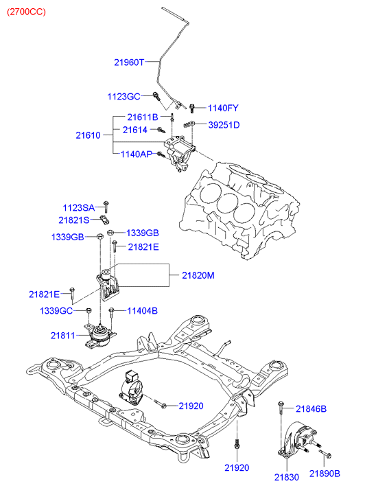 KIA 218302B000 - Nosač motora www.molydon.hr