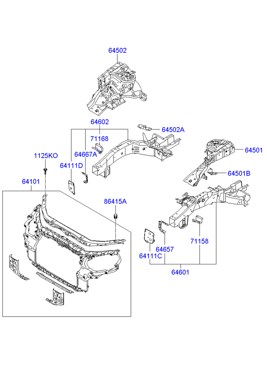 Hyundai 641012B200 - Nosač prednji www.molydon.hr