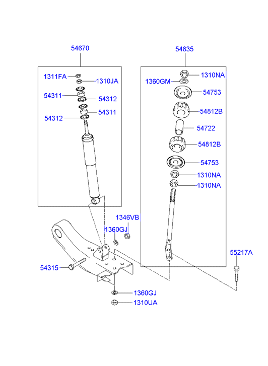 Hyundai 5430047100 - Shock absorber assy - front www.molydon.hr