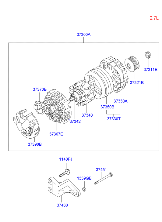 KIA 37370-22650 - Regulator napona generatora www.molydon.hr