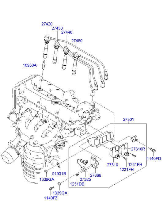 KIA 27440-26700 - Set kablova za paljenje www.molydon.hr