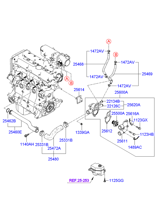 Hyundai 2561226870 - Brtva, termostat www.molydon.hr