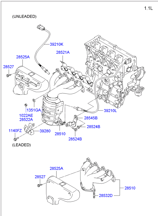 KIA 1022508003 - Matica, Ispušna grana www.molydon.hr