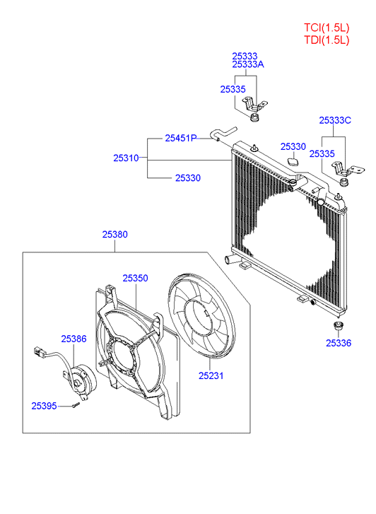 Hyundai 25380-1C150 - Ventilator, hladjenje motora www.molydon.hr