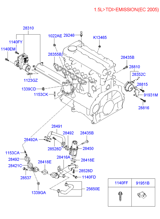 KIA 28492-27000 - Hladnjak, EGR recirkulacija Ispušnih plinova www.molydon.hr