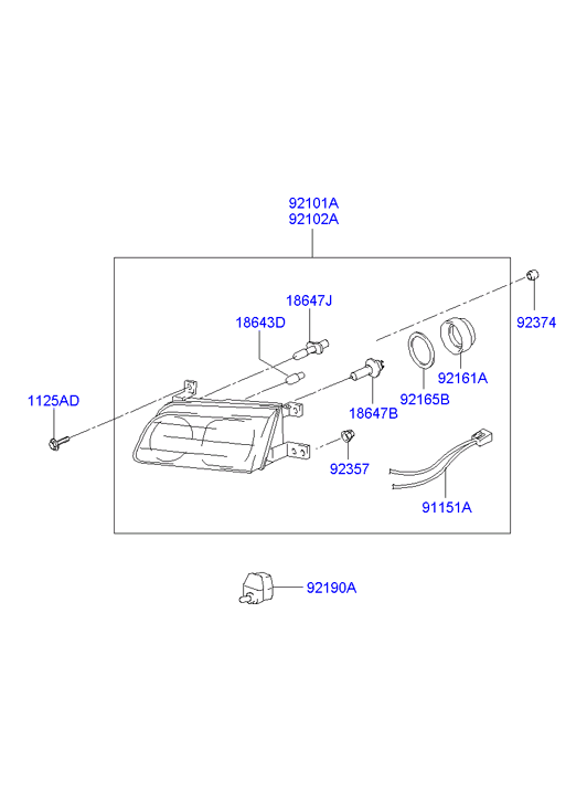 Hyundai 92104-3A020 - Glavni far www.molydon.hr