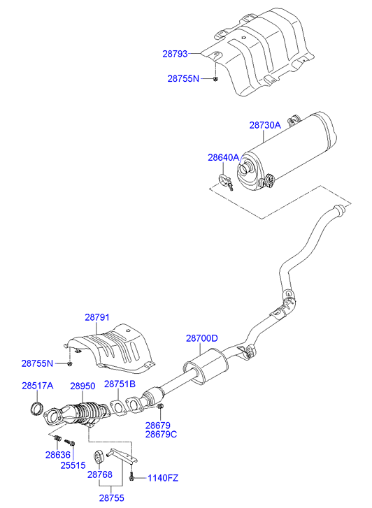 Hyundai 28697-02000 - Opruga, Ispušna Cijev www.molydon.hr