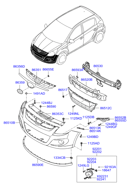 Hyundai 922011J000 - Far za maglu www.molydon.hr