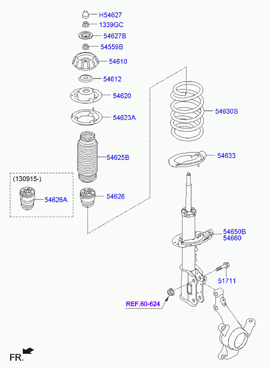 KIA 54612-B9000 - Bearing - strut www.molydon.hr