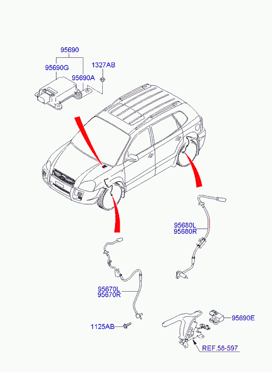 KIA 95680-2E300 - Senzor, broj obrtaja kotača www.molydon.hr