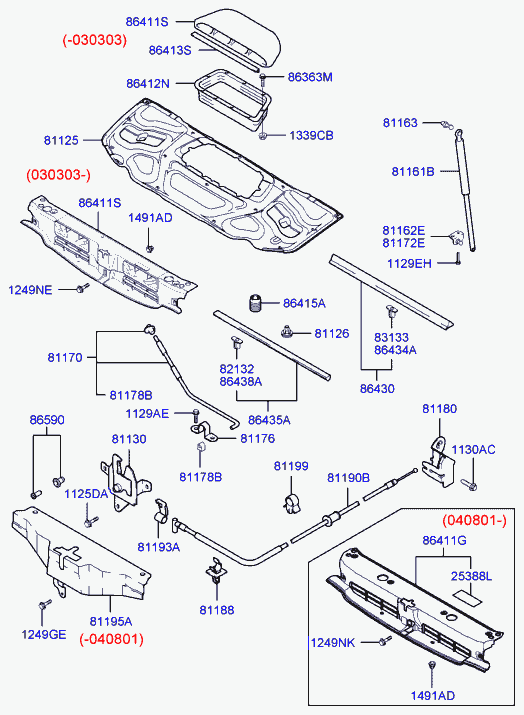 Hyundai 81161-26001 - Plinski amortizer, hauba motora www.molydon.hr