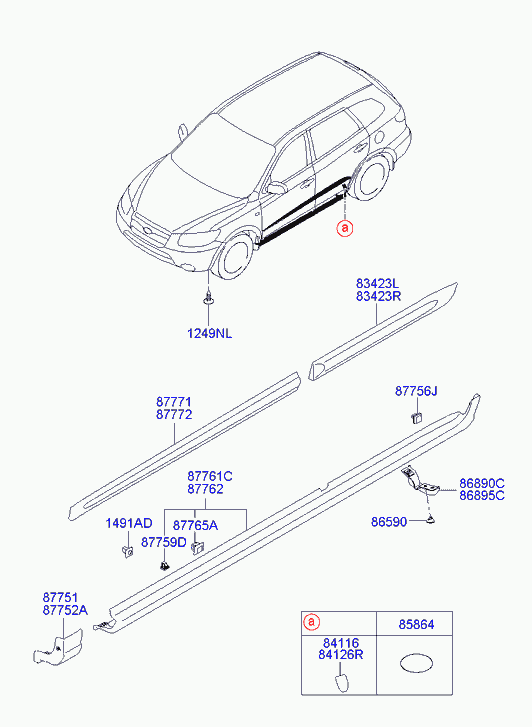 Hyundai 877202B000 - Ukrasna/zaštitna lajsna, blatobran www.molydon.hr