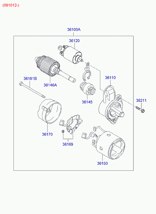 MAZDA 361002A500 - Starter www.molydon.hr