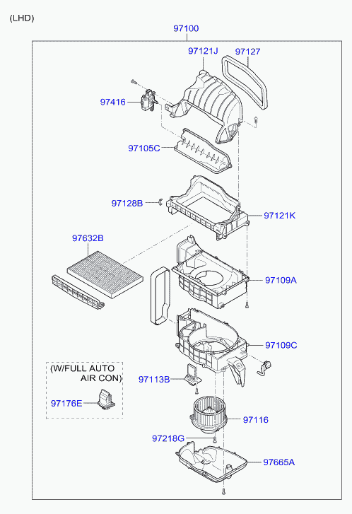 Hyundai 97113-2L000 - Ventilator kabine/unutrasnjeg prostora www.molydon.hr