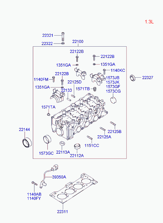 Hyundai 22311-22620 - Brtva, glava cilindra www.molydon.hr