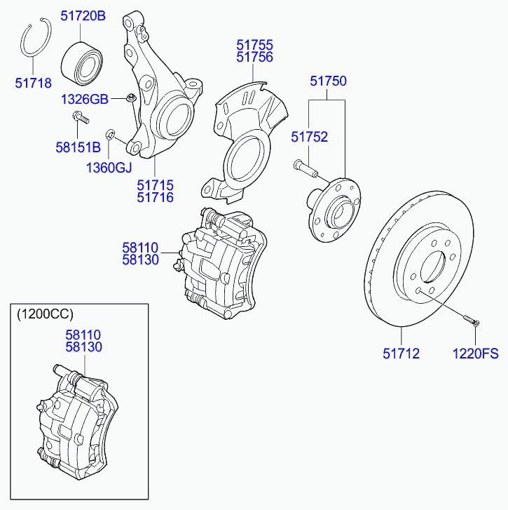 KIA 58110-1J100 - Kočione čeljusti www.molydon.hr