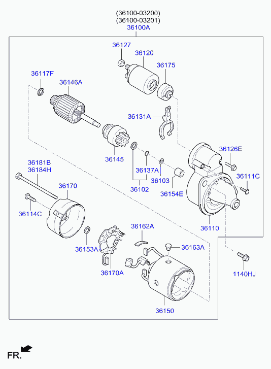 Hyundai (BEIJING) 36170-03200 - Brush holder assy www.molydon.hr