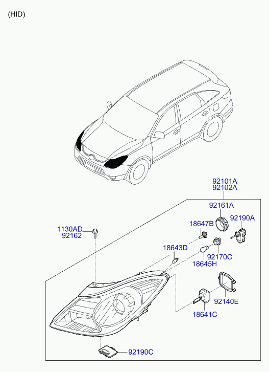 KIA 921903L000 - Komandni Uređaj, osvjetljenje  www.molydon.hr