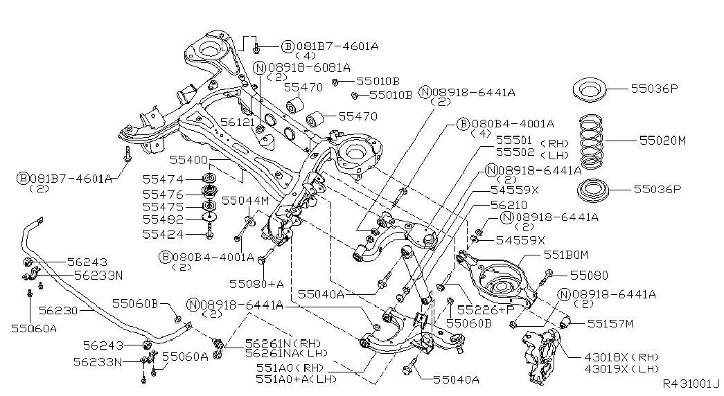 NISSAN 551A0-7S010 - Selen / Prigušni blok, Ovjes kotača www.molydon.hr