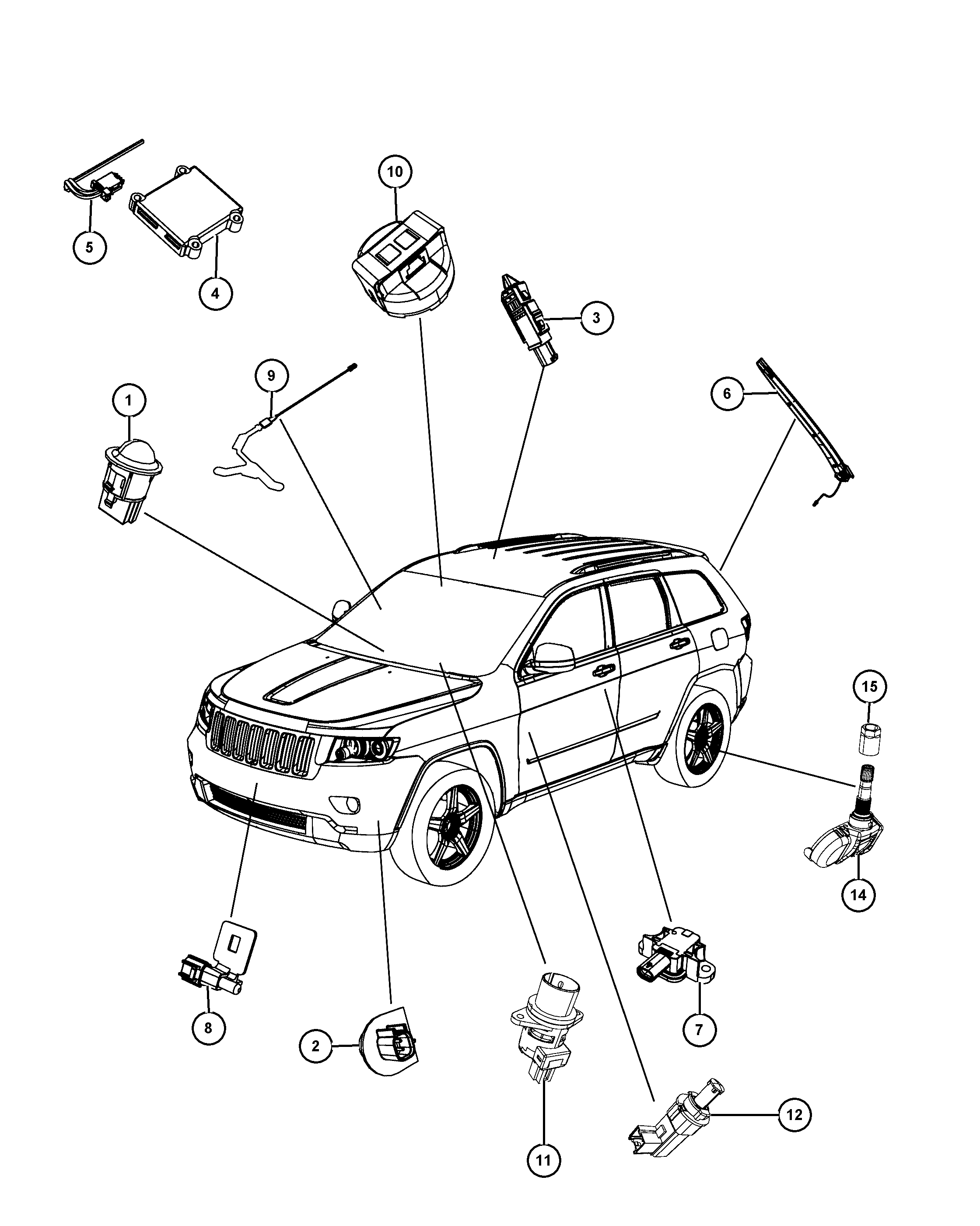 Jeep 56029 400AE - Senzor kotača, sistem za kontrolu pritiska u pneumaticima www.molydon.hr