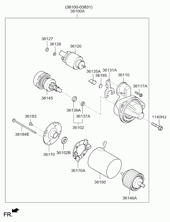 KIA 36100-03831 - Starter www.molydon.hr