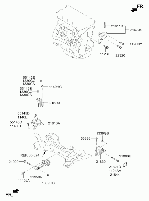 Hyundai 218302T150 - Bracket assy - transmission mounting www.molydon.hr