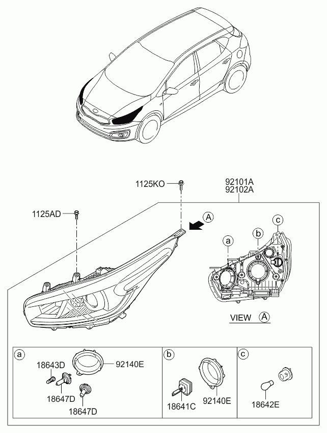 KIA 92101-A2220 - Glavni far www.molydon.hr