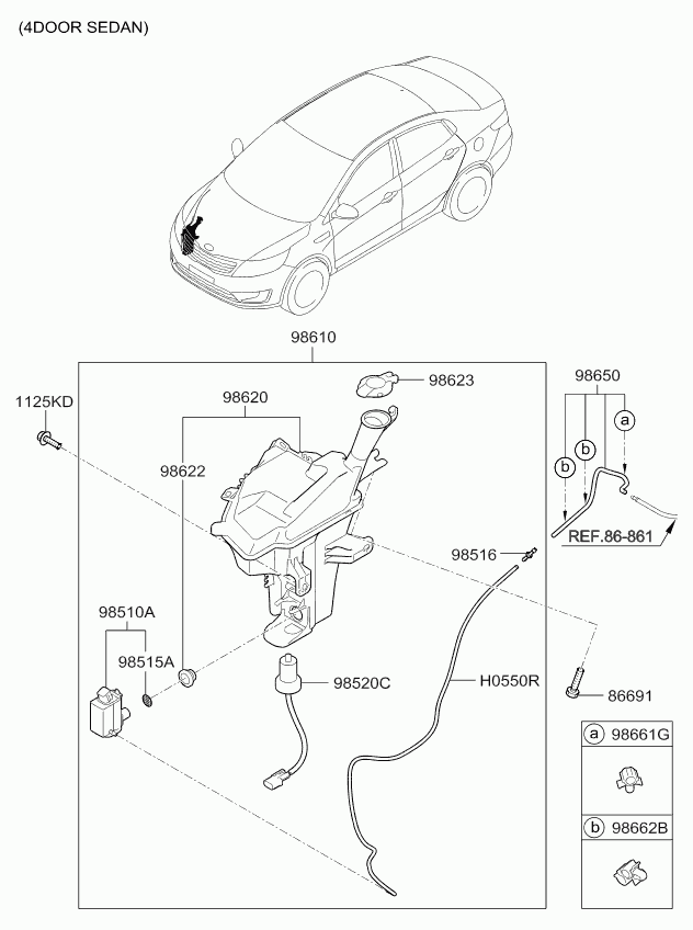 Hyundai 985101W010 - Pumpa za tekućinu za pranje, pranje vjetrobrana www.molydon.hr