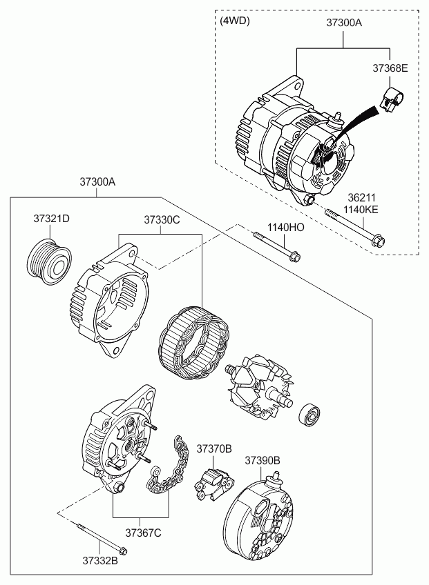 Hyundai (BEIJING) 37300-2F200 - Alternator www.molydon.hr