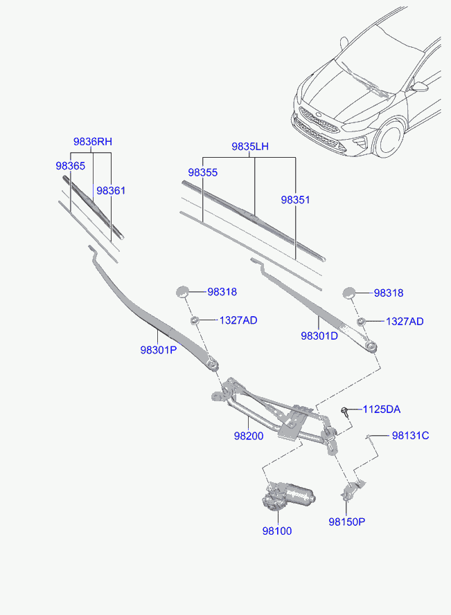 Hyundai 98110F2000 - Motor brisača www.molydon.hr