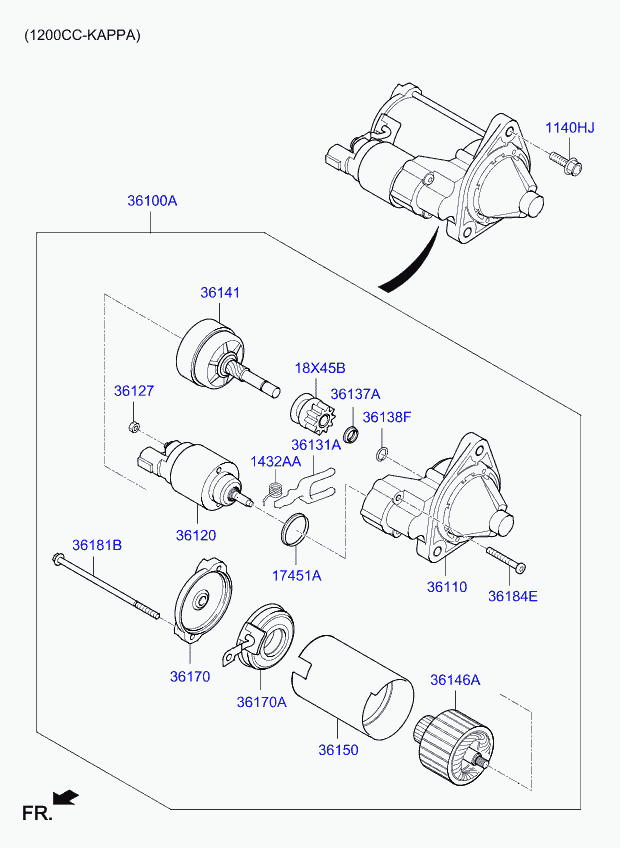 Hyundai (BEIJING) 36120-03BB0 - Switch assy - starter magnetic www.molydon.hr