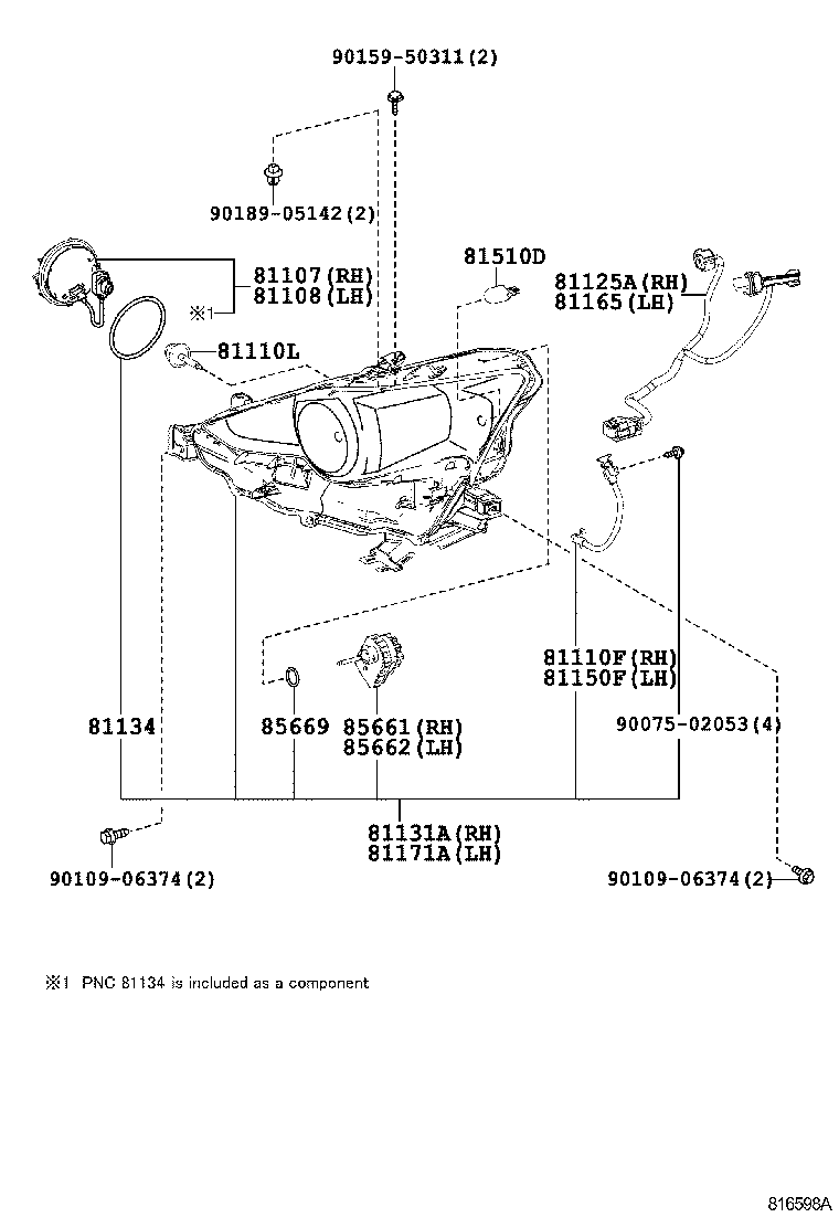 LEXUS 81107-60F10 - Uređaj za paljenje, lampa sa plinskim pražnjenjem www.molydon.hr