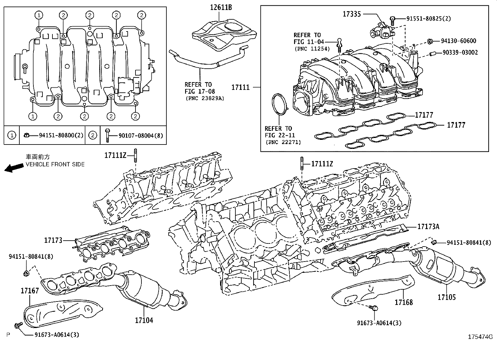 LEXUS 17171-38020 - GASKET, INTAKE MANIFOLD TO HEAD, NO.1 www.molydon.hr