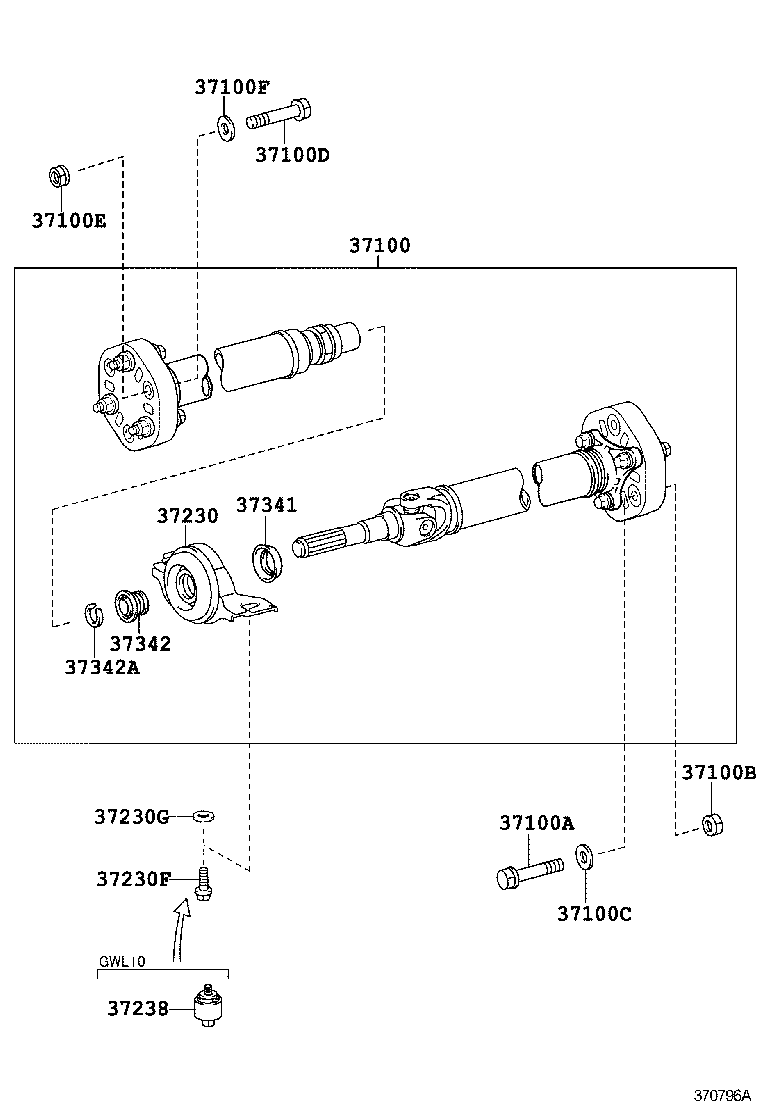 TOYOTA 3723030181 - Ležište | Držač | Uležištenje, poluosovina www.molydon.hr