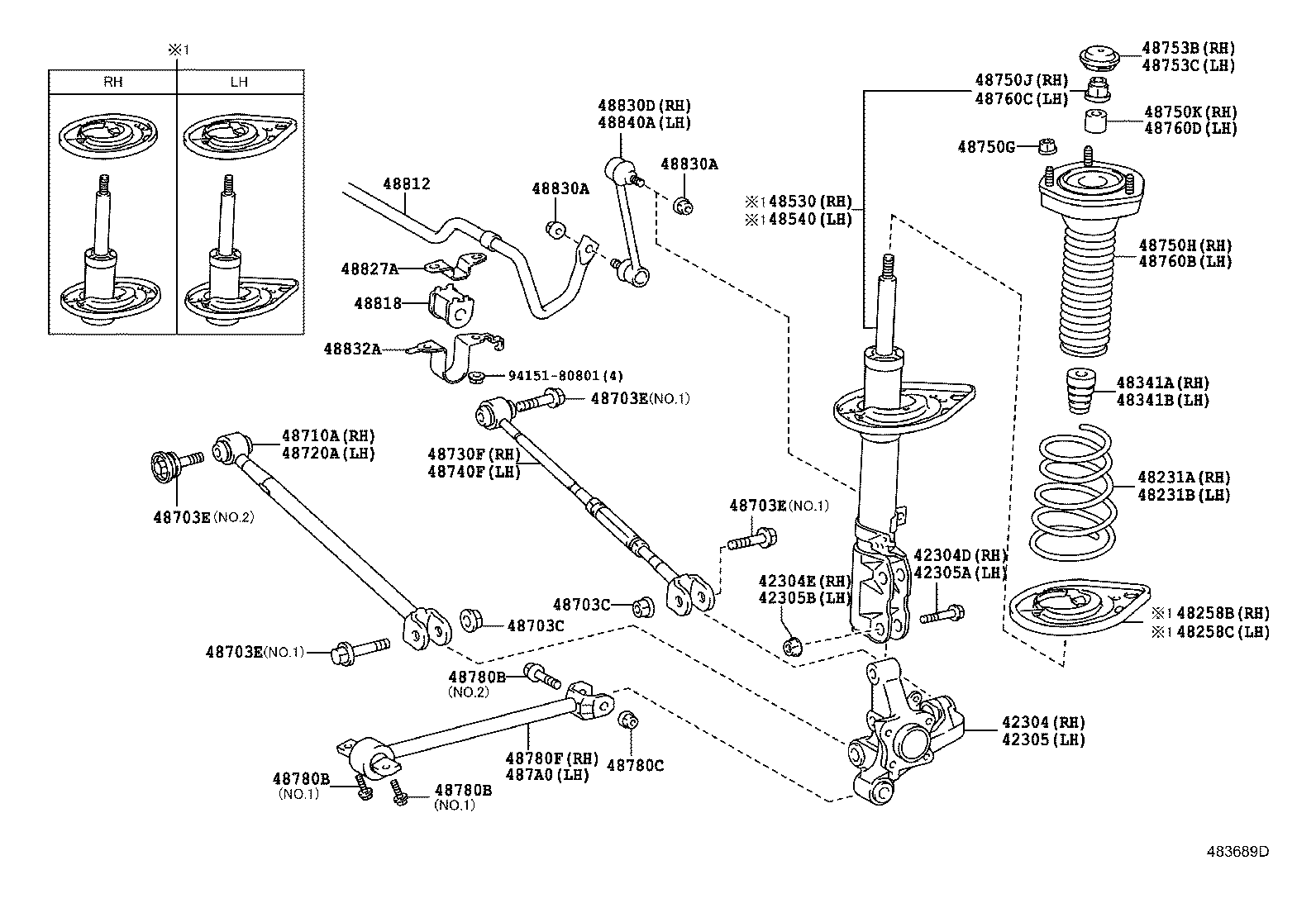 TOYOTA 4230533060 - Gumeni blok | Selen | Čahura ležaja www.molydon.hr