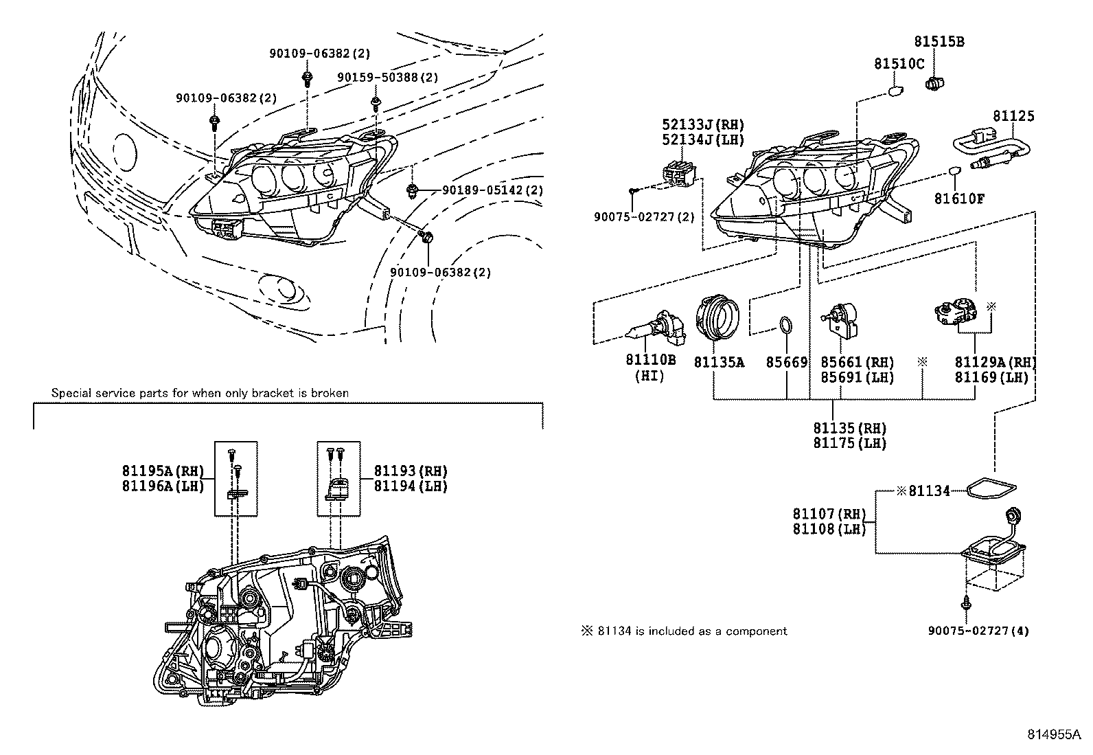 TOYOTA 81107-12A81 - Uređaj za paljenje, lampa sa plinskim pražnjenjem www.molydon.hr