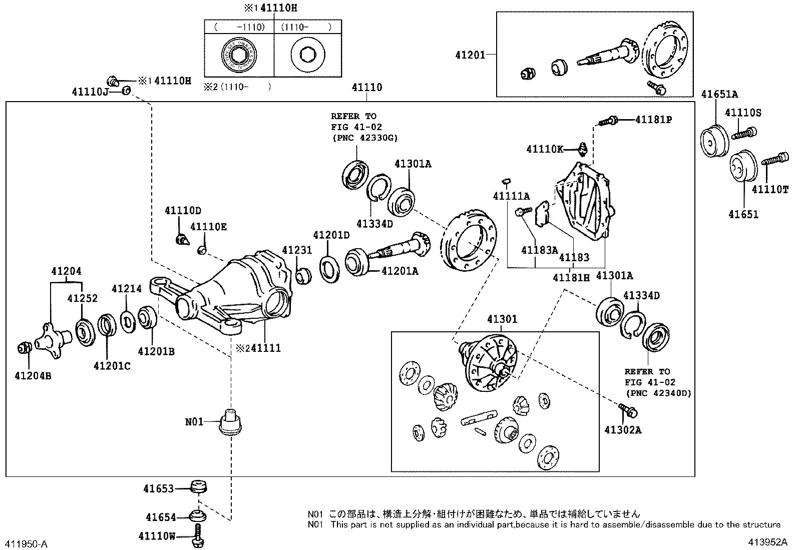 TOYOTA 41651-30140 - Ležište | Držač | Uležištenje, diferencijal www.molydon.hr