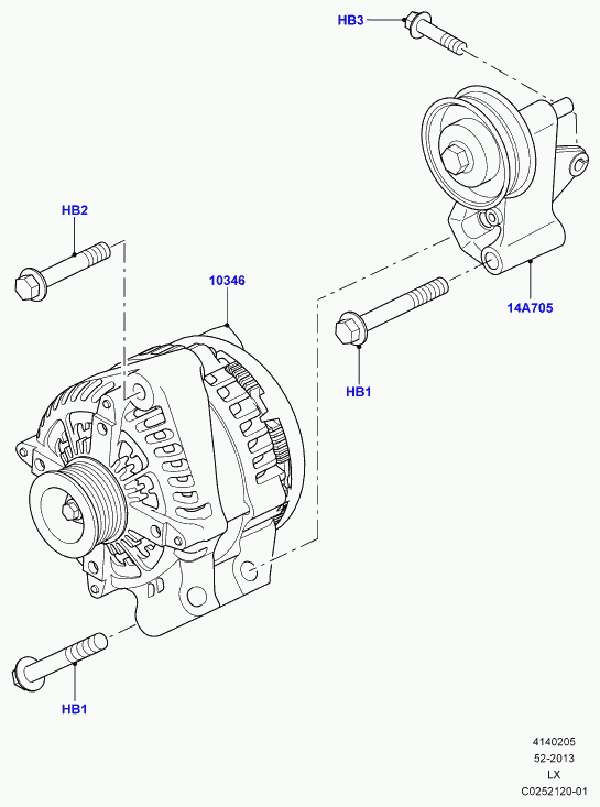 Land Rover LR022528 - Alternator www.molydon.hr