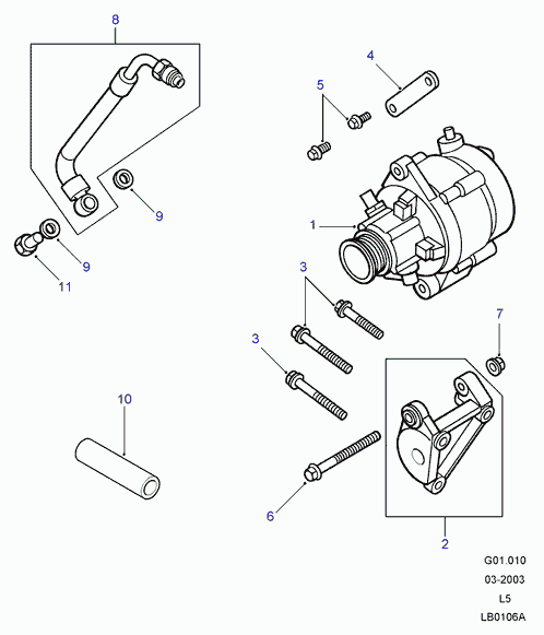 Land Rover ERR 6999 - Alternator www.molydon.hr