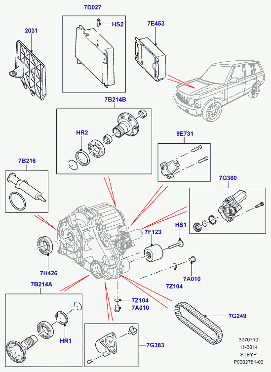 Land Rover IYX500050 - Razvodna kutija, most www.molydon.hr